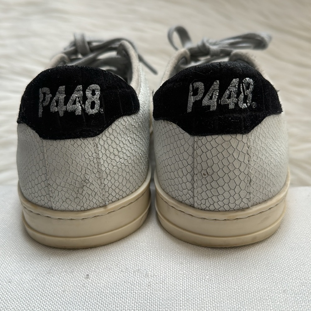 P448 Low Top White Leather Sneakers Size EU35/US5 - Picture 11 of 12